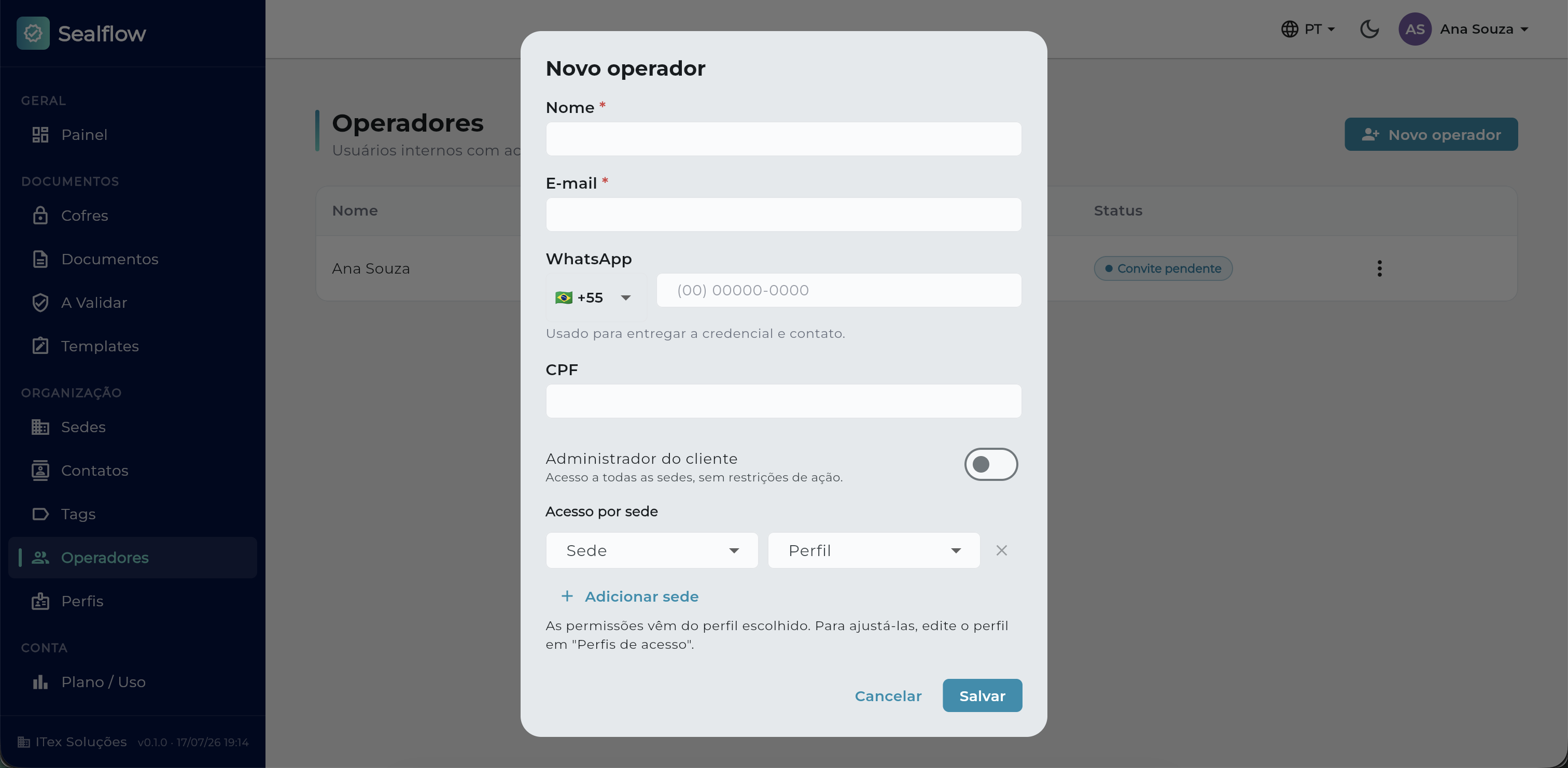 Novo operador