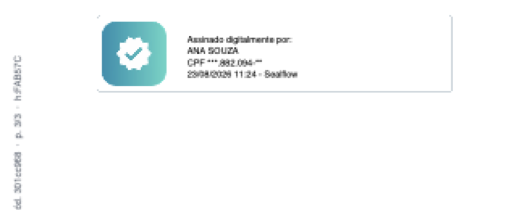Selo de página no PDF assinado