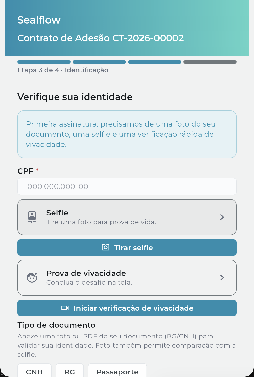 Etapa de identificação